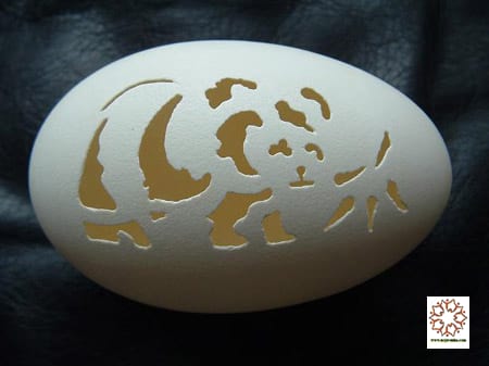 Carved-Goose-Egg-panda