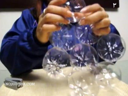 کاردستی ساخت لوستر با بطری آب معدنی