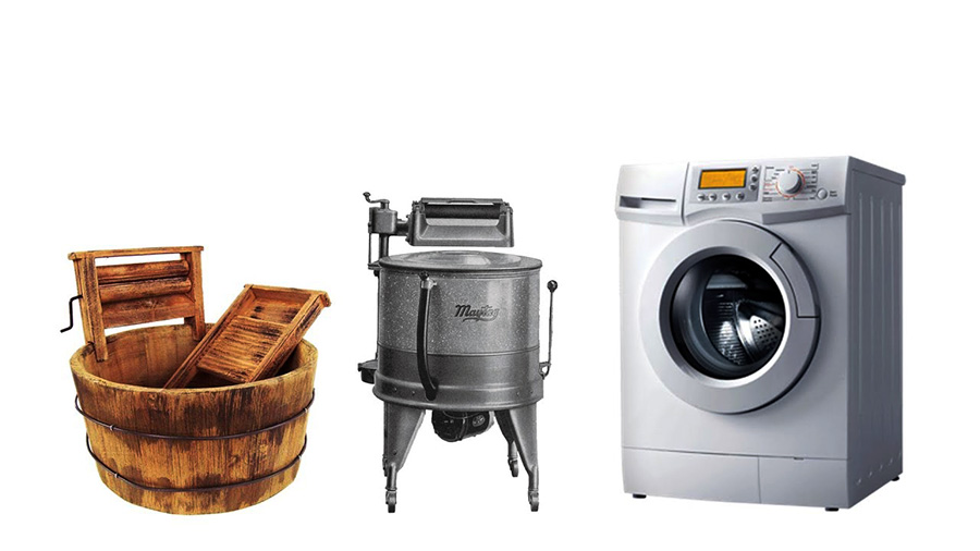 t تاریخچه اختراع ماشین لباسشویی