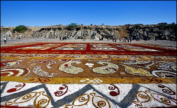 فرش خاکی هرمز نشانه ای از هنر سرزمین ایران