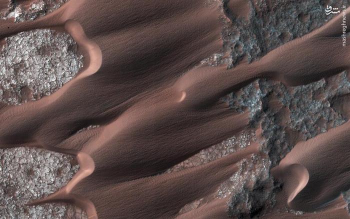 Nili Patera, one of the most active dune fields on the planet Mars.
