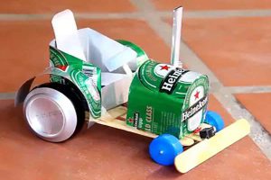 Car crafts with soda cans