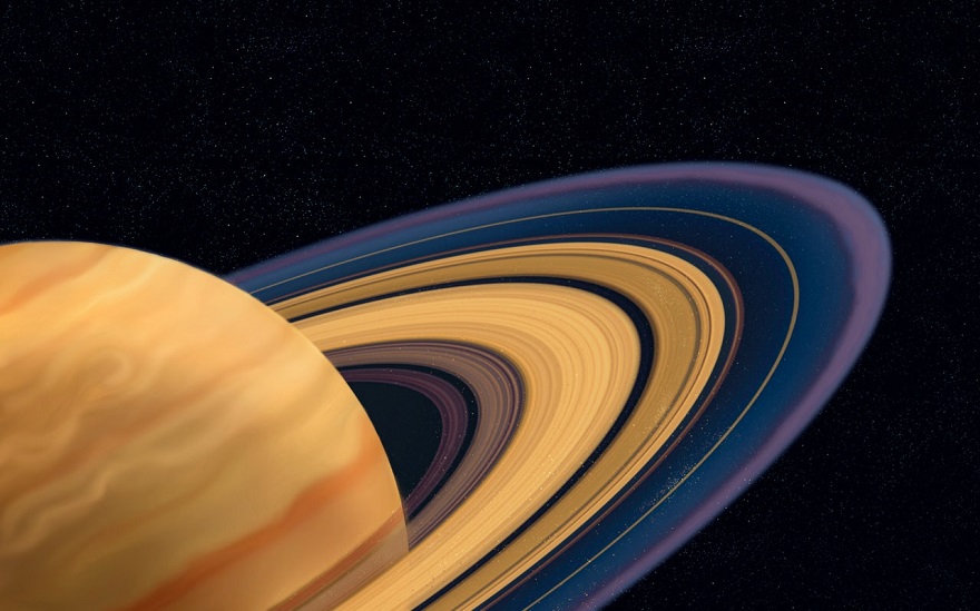 تصویری از سیاره زحل زیبا سیاره ای با حلقه های زیبا در اطرافش