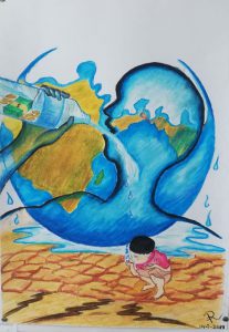 نقاشی در مورد صرفه جویی آب کودکانه