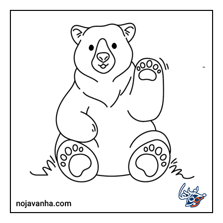 آموزش نقاشی خرس کودکانه