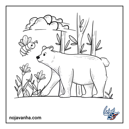 آموزش نقاشی خرس ساده برای کودکان