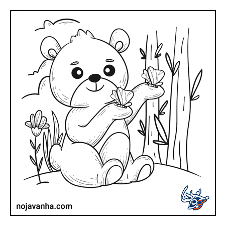 آموزش نقاشی خرس به کودکان 