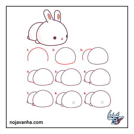 آموزش نقاشی خرگوش مرحله به مرحله