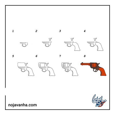 نقاشی تفنگ اسباب بازی