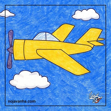 نقاشی هواپیما ساده