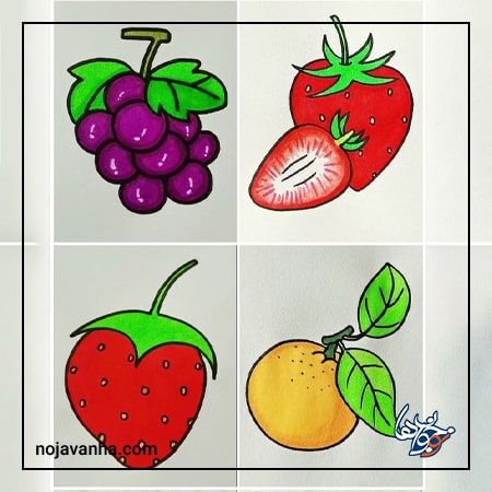 نقاشی انواع میوه ها