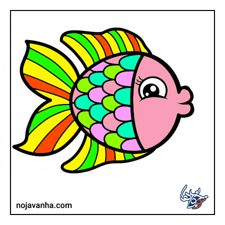 نقاشی ماهی پولک دار