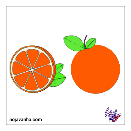 نقاشی میوه پرتقال