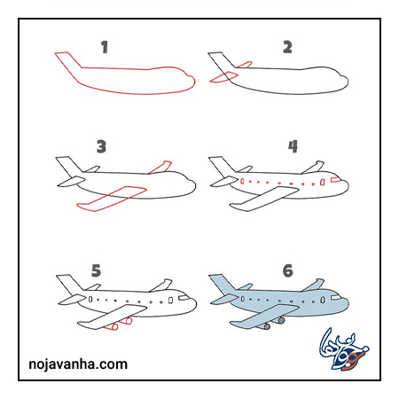 آموزش نقاشی هواپیما 