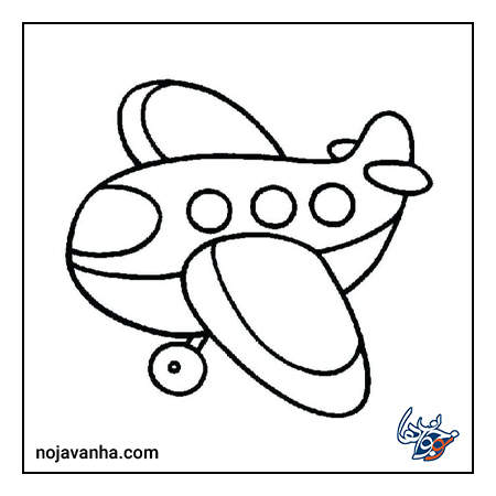 آموزش نقاشی هواپیما کودکانه 