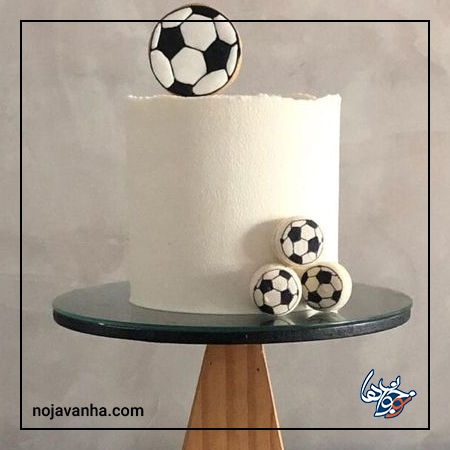 مدل کیک تولد فوتبالی ساده