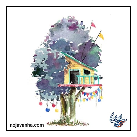 نقاشی خانه در طبیعت