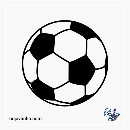 کشیدن نقاشی توپ فوتبال