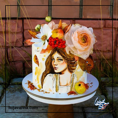 کیک تولد پاییزی دخترانه