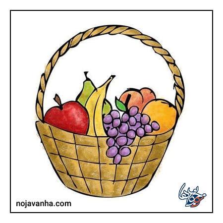 نقاشی سبد انگور