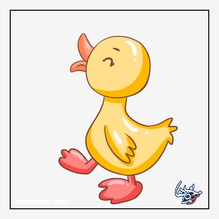 نقاشی کودکانه اردک